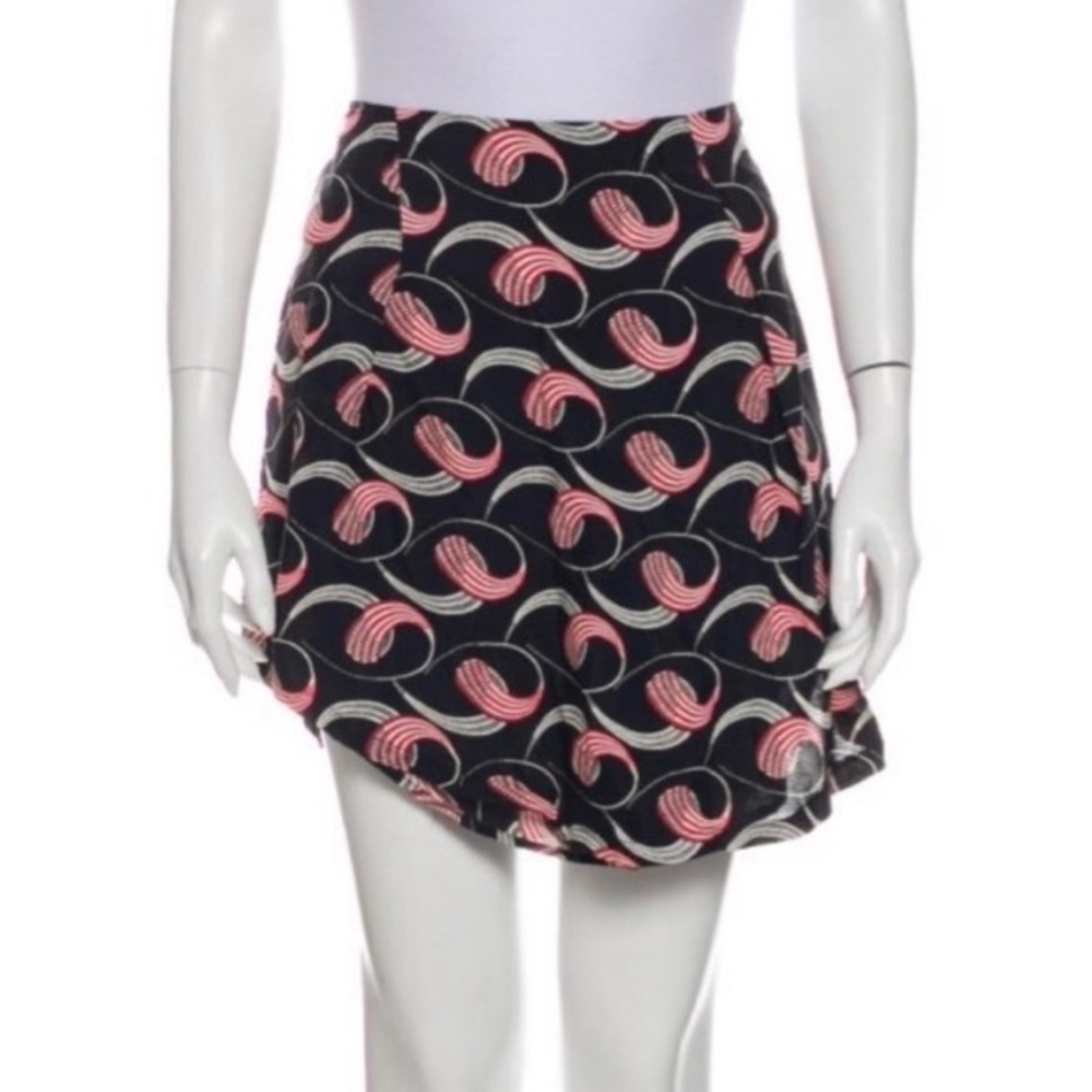 Reformation Printed Mini Skirt